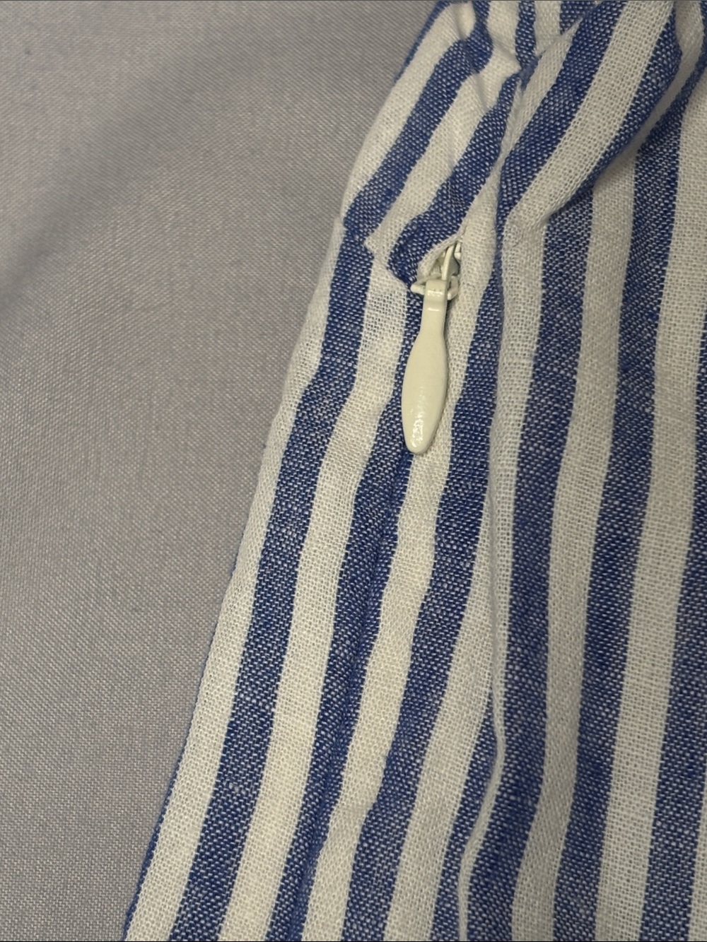 Boden Blue and White Striped Dress with Red Pom Accents Size 2 2R - Picture 7 of 11